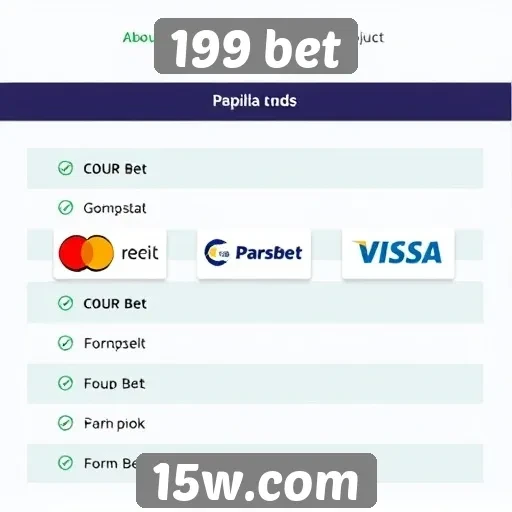 Métodos de pagamento disponíveis na plataforma 199 bet